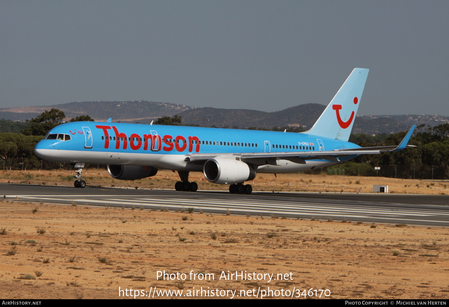 Aircraft Photo of G-CPEU | Boeing 757-236 | Thomson Airways | AirHistory.net #346170