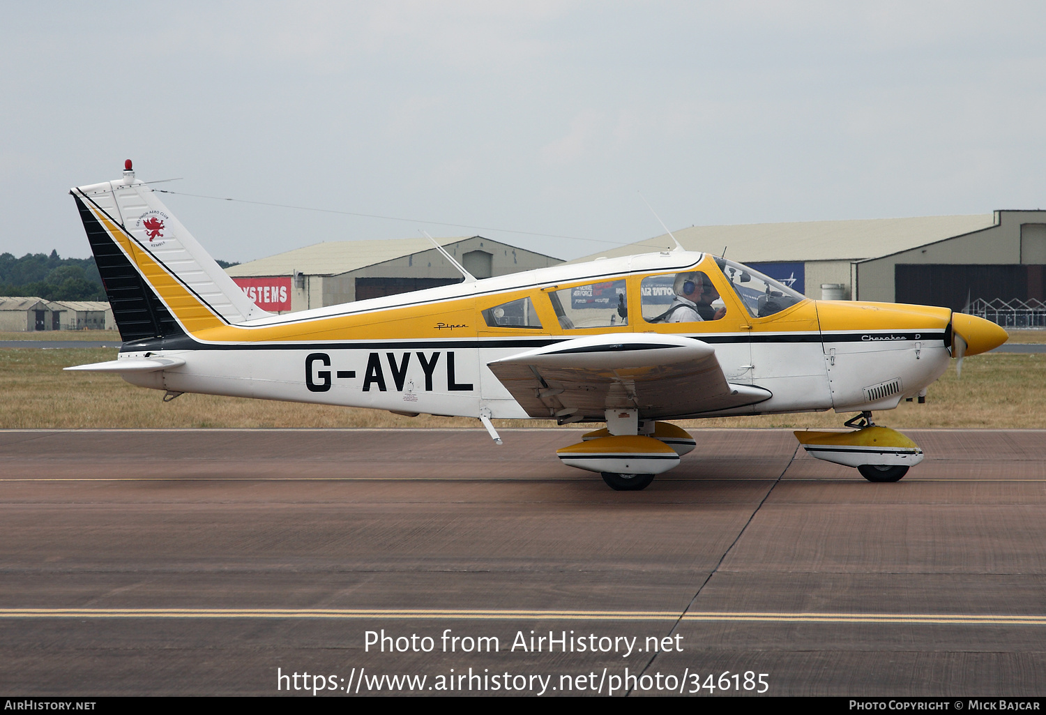 Aircraft Photo of G-AVYL | Piper PA-28-180 Cherokee D | AirHistory.net #346185