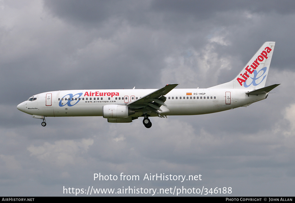 Aircraft Photo of EC-HGP | Boeing 737-85P | Air Europa | AirHistory.net #346188