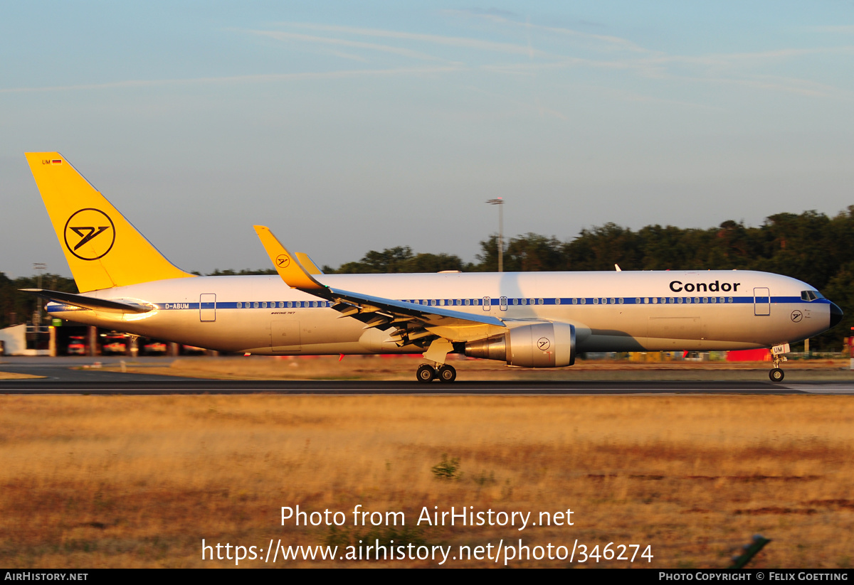 Aircraft Photo of D-ABUM | Boeing 767-31B/ER | Condor Flugdienst | AirHistory.net #346274