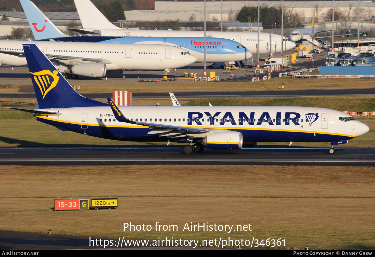 Aircraft Photo of EI-FRW | Boeing 737-8AS | Ryanair | AirHistory.net #346361