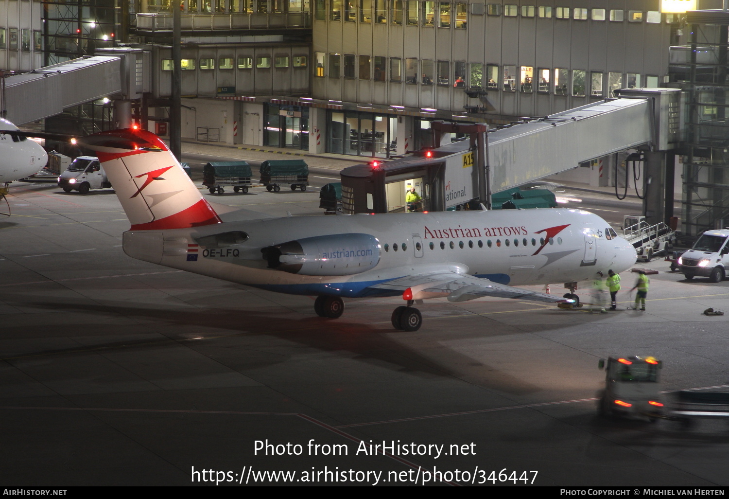 Aircraft Photo of OE-LFQ | Fokker 70 (F28-0070) | Austrian Arrows | AirHistory.net #346447