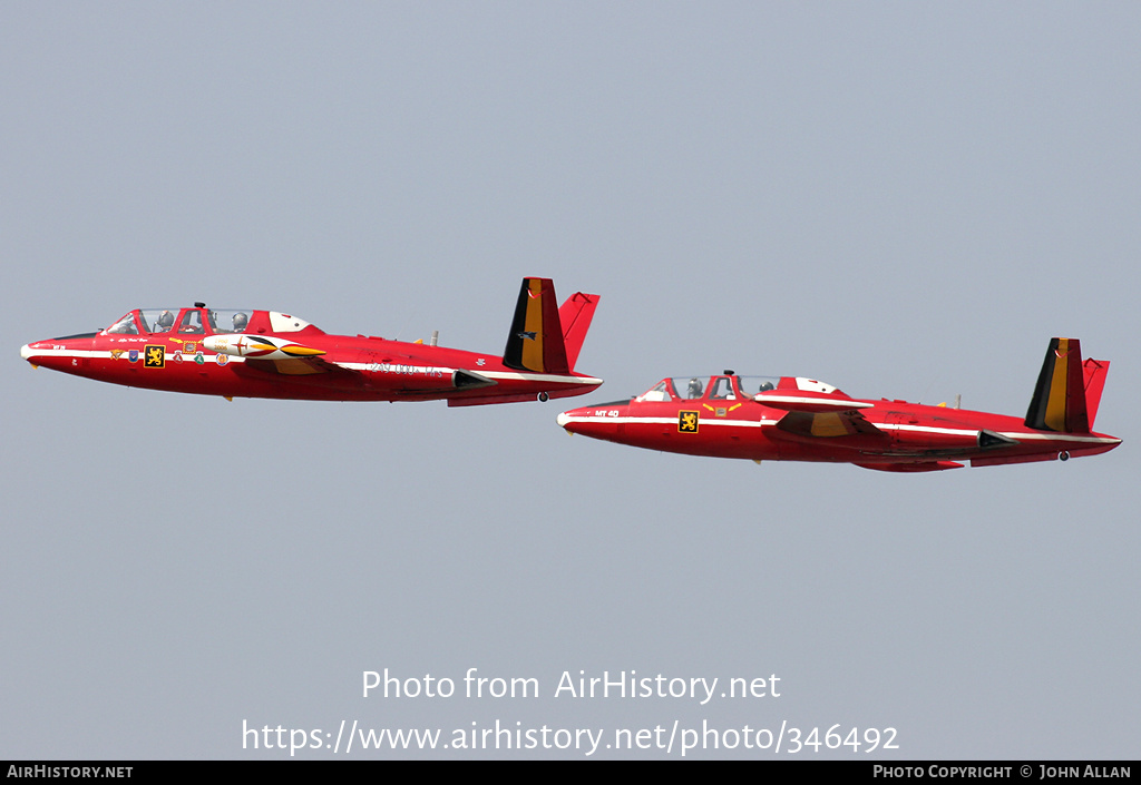 Aircraft Photo of MT26 | Fouga CM-170R Magister | Belgium - Air Force | AirHistory.net #346492