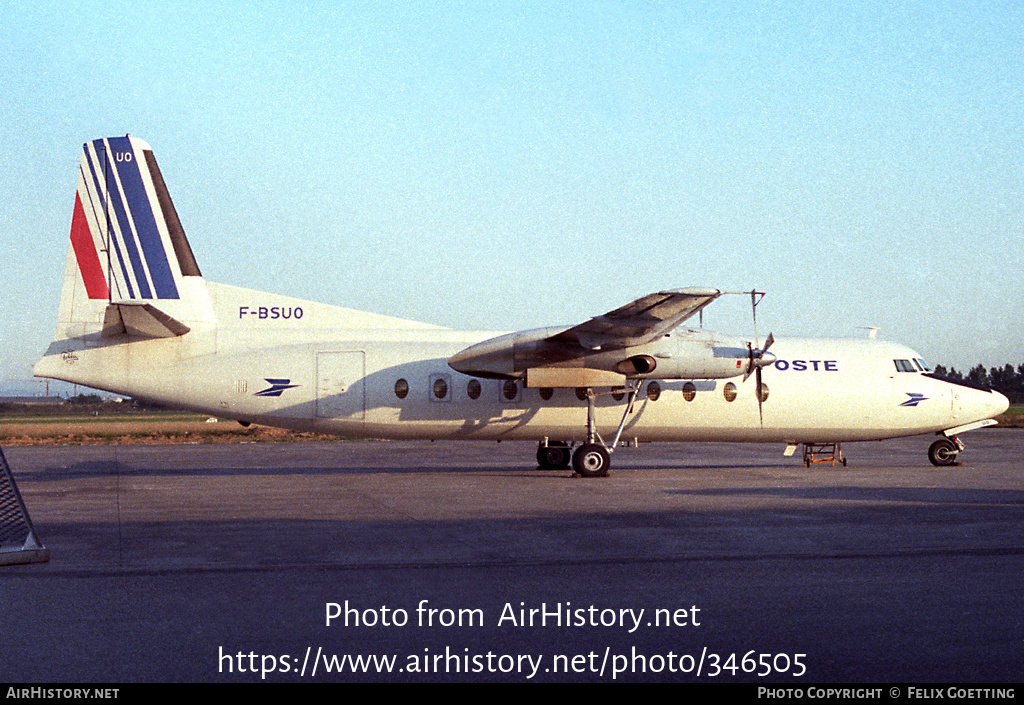 Aircraft Photo of F-BSUO | Fokker F27-500 Friendship | La Poste | AirHistory.net #346505