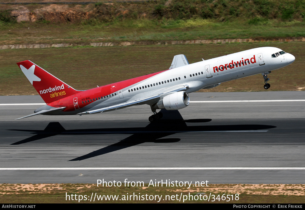 Aircraft Photo of VQ-BAL | Boeing 757-2Q8 | Nordwind Airlines | AirHistory.net #346518