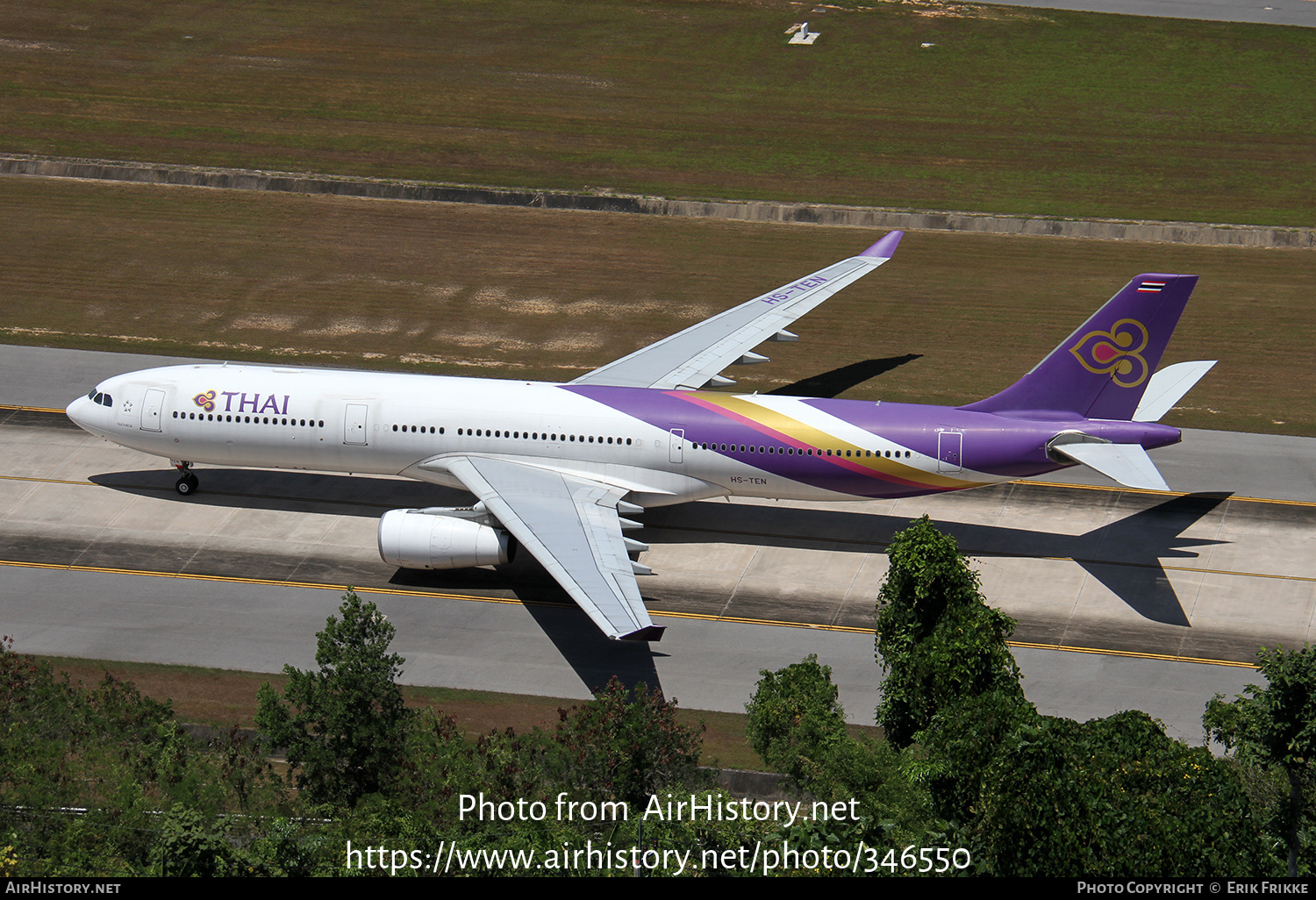 Aircraft Photo of HS-TEN | Airbus A330-343 | Thai Airways International | AirHistory.net #346550