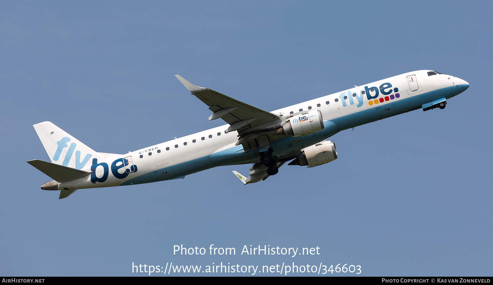 Aircraft Photo of G-FBEH | Embraer 195LR (ERJ-190-200LR) | Flybe | AirHistory.net #346603