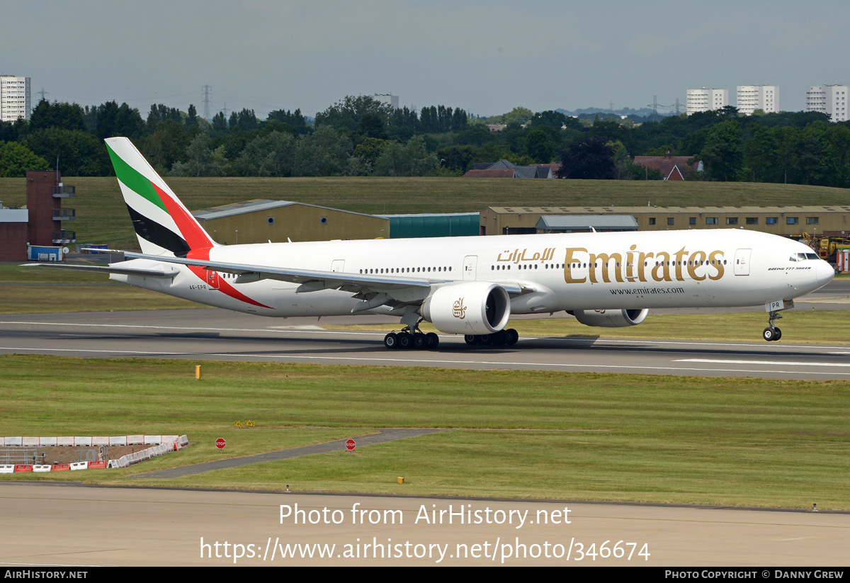 Aircraft Photo of A6-EPR | Boeing 777-300/ER | Emirates | AirHistory.net #346674