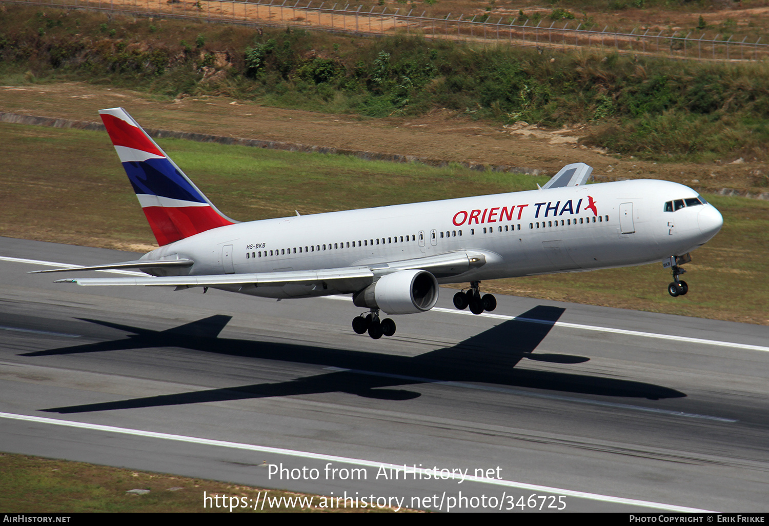 Aircraft Photo of HS-BKB | Boeing 767-346 | Orient Thai Airlines | AirHistory.net #346725