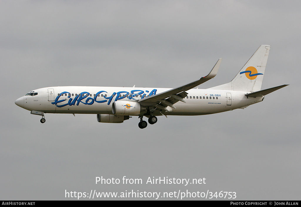 Aircraft Photo of 5B-DBX | Boeing 737-8Q8 | Eurocypria Airlines | AirHistory.net #346753