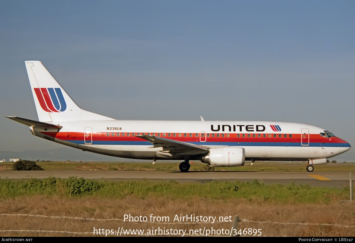 Aircraft Photo of N338UA | Boeing 737-322 | United Airlines | AirHistory.net #346895