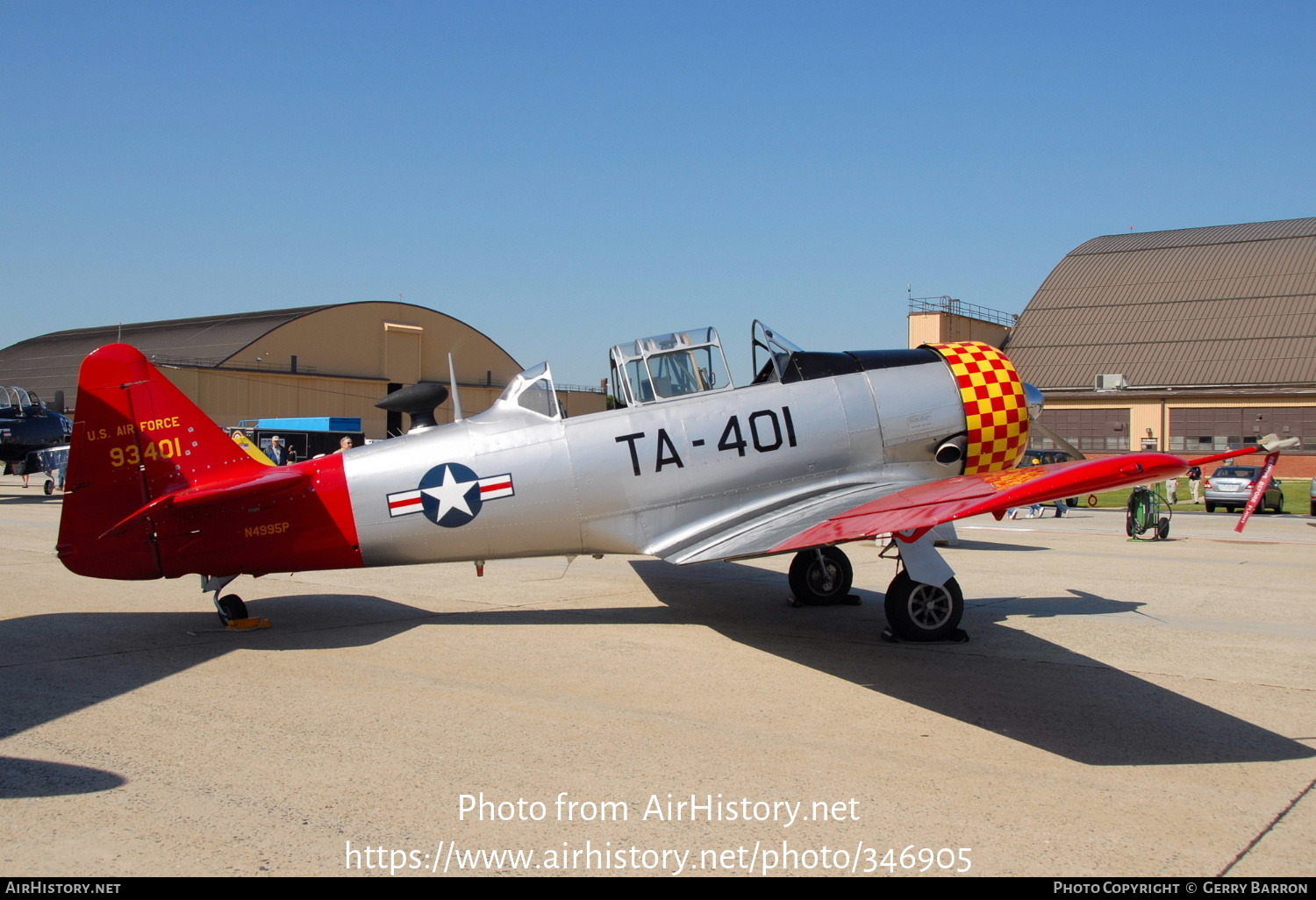 Aircraft Photo of N4995P / 93401 | North American T-6G Texan | USA - Air Force | AirHistory.net #346905