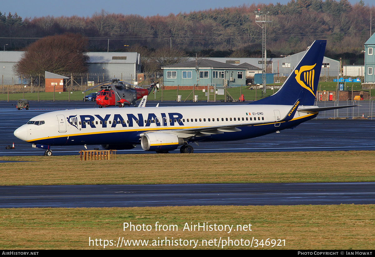 Aircraft Photo of EI-EMD | Boeing 737-8AS | Ryanair | AirHistory.net #346921