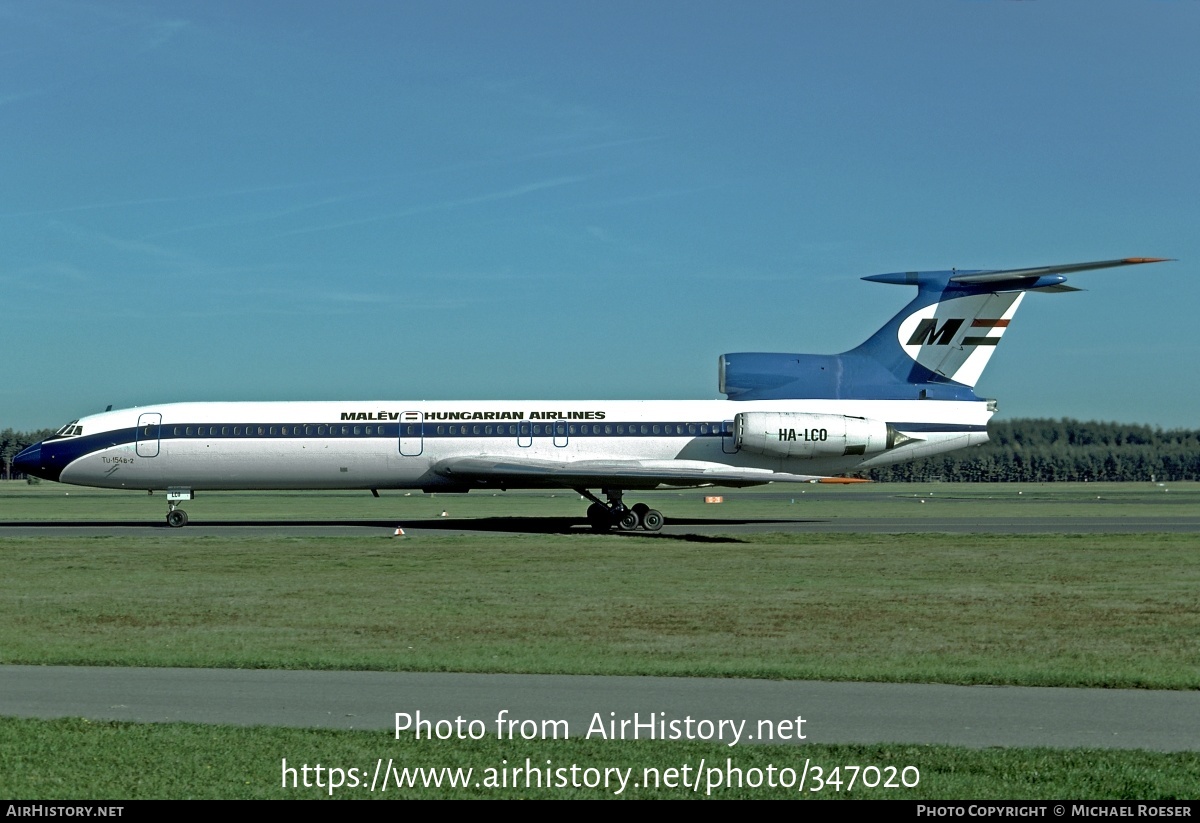 Aircraft Photo of HA-LCO | Tupolev Tu-154B-2 | Malév - Hungarian Airlines | AirHistory.net #347020