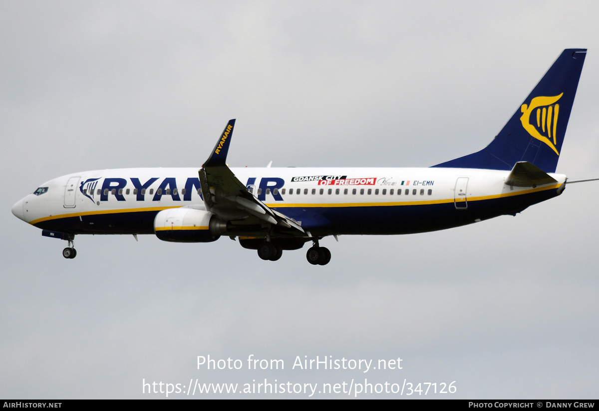 Aircraft Photo of EI-EMN | Boeing 737-8AS | Ryanair | AirHistory.net #347126