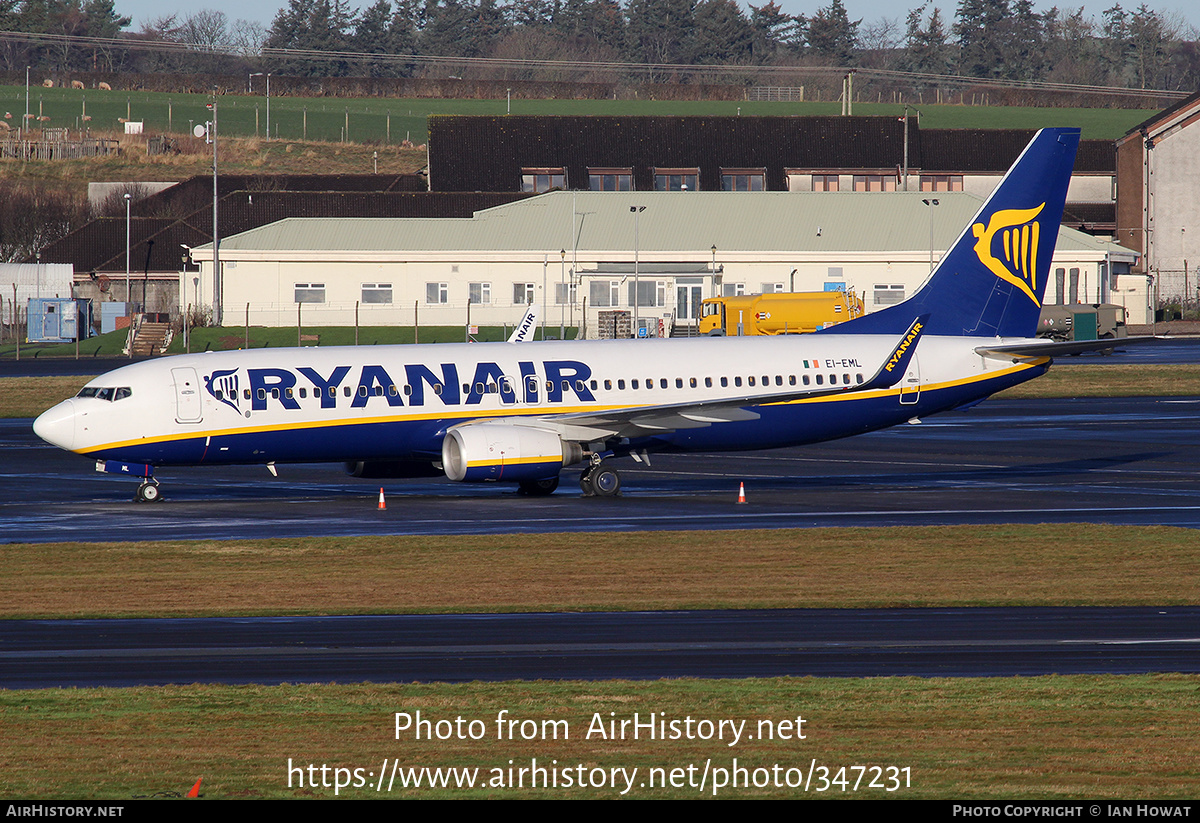 Aircraft Photo of EI-EML | Boeing 737-8AS | Ryanair | AirHistory.net #347231