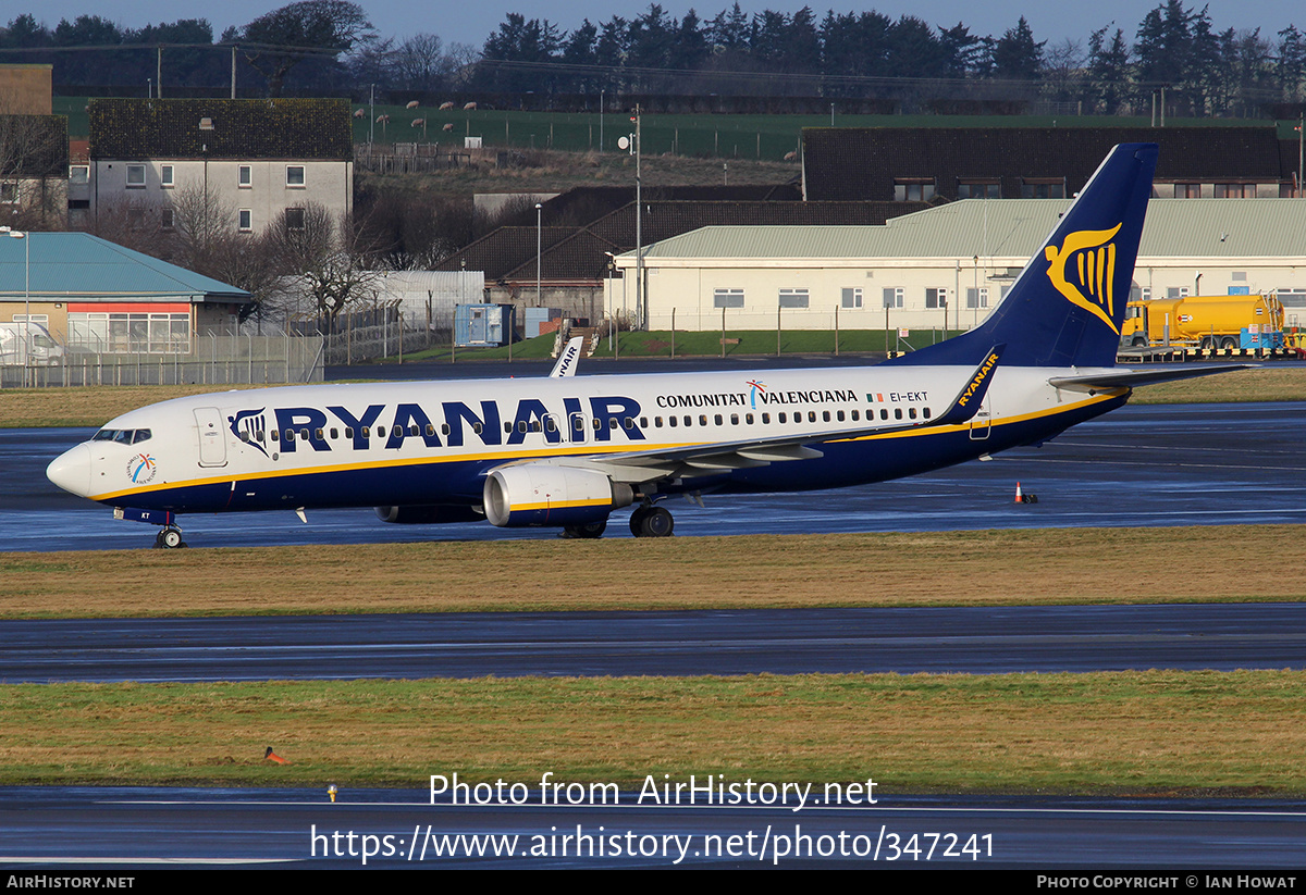 Aircraft Photo of EI-EKT | Boeing 737-8AS | Ryanair | AirHistory.net #347241