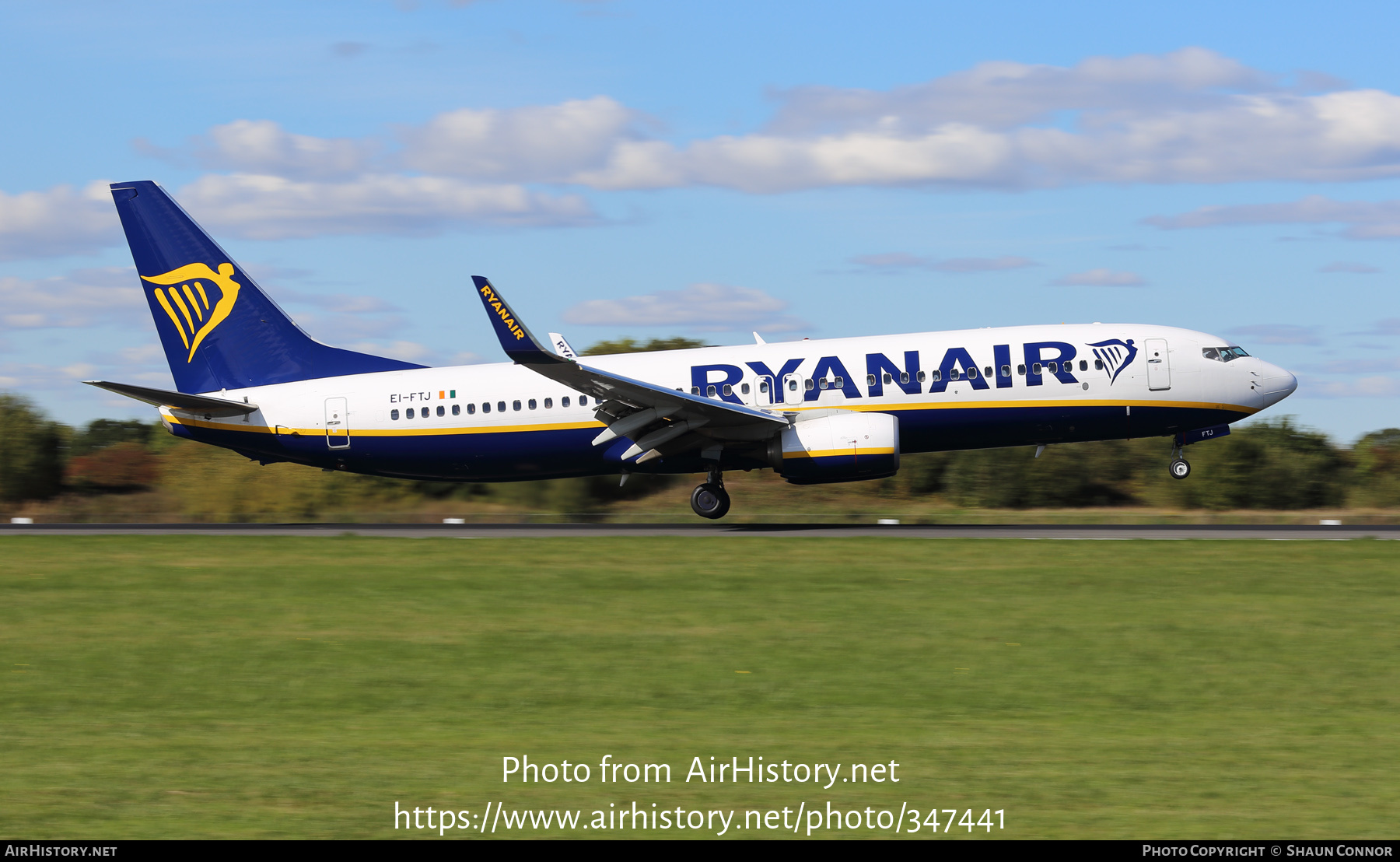 Aircraft Photo of EI-FTJ | Boeing 737-800 | Ryanair | AirHistory.net #347441