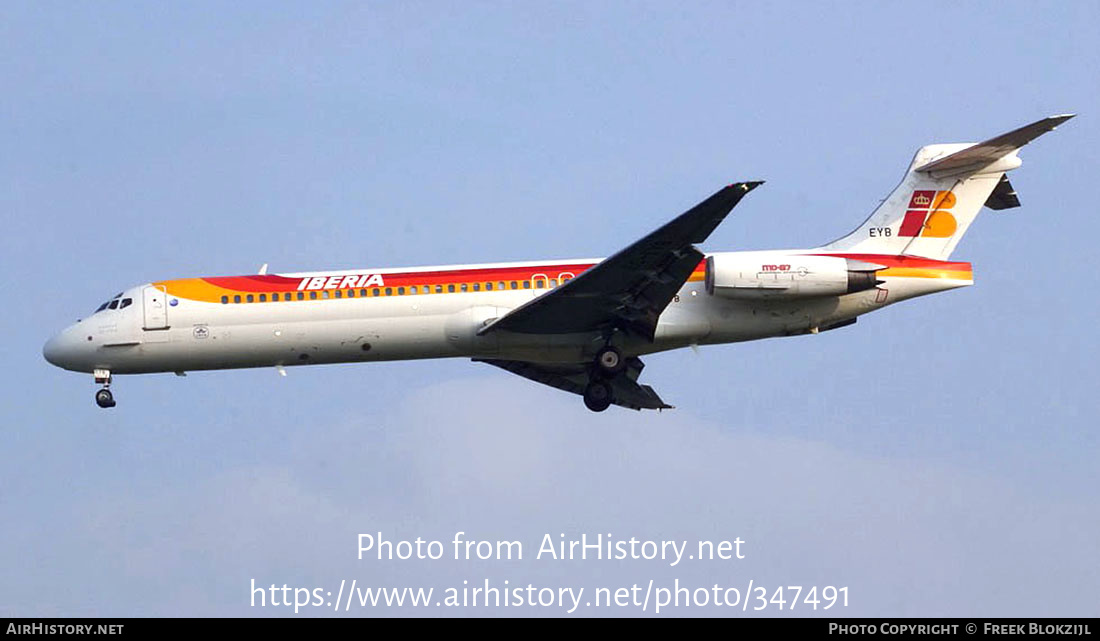 Aircraft Photo of EC-EYB | McDonnell Douglas MD-87 (DC-9-87) | Iberia | AirHistory.net #347491