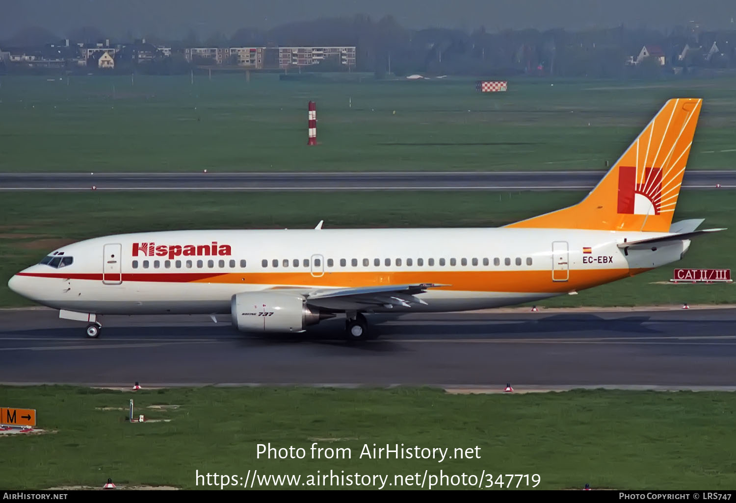 Aircraft Photo of EC-EBX | Boeing 737-3Y0 | Hispania Líneas Aéreas | AirHistory.net #347719