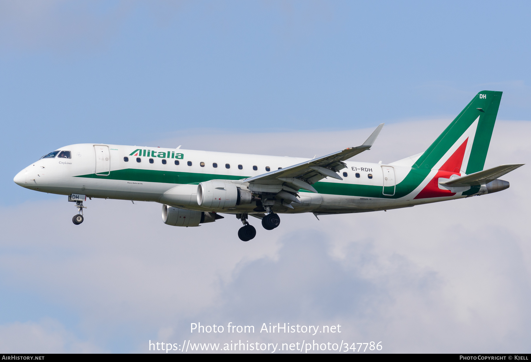 Aircraft Photo of EI-RDH | Embraer 175STD (ERJ-170-200STD) | Alitalia CityLiner | AirHistory.net #347786