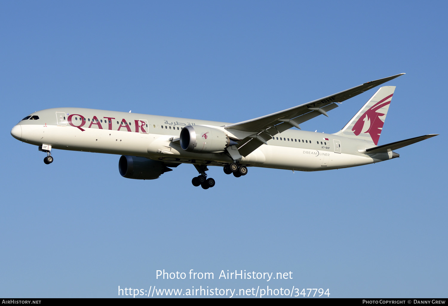 Aircraft Photo of A7-BHF | Boeing 787-9 Dreamliner | Qatar Airways | AirHistory.net #347794