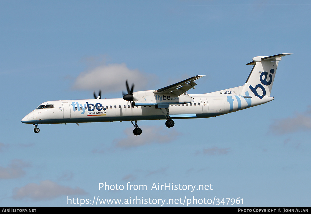 Aircraft Photo of G-JECE | Bombardier DHC-8-402 Dash 8 | Flybe - British European | AirHistory.net #347961