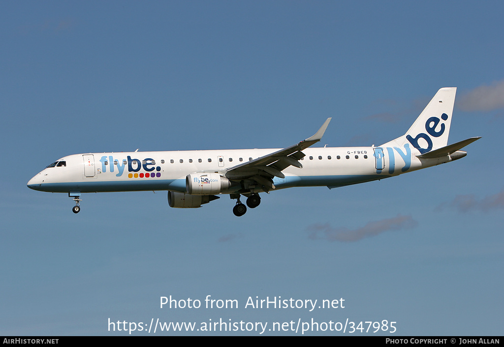 Aircraft Photo of G-FBEB | Embraer 195LR (ERJ-190-200LR) | Flybe | AirHistory.net #347985