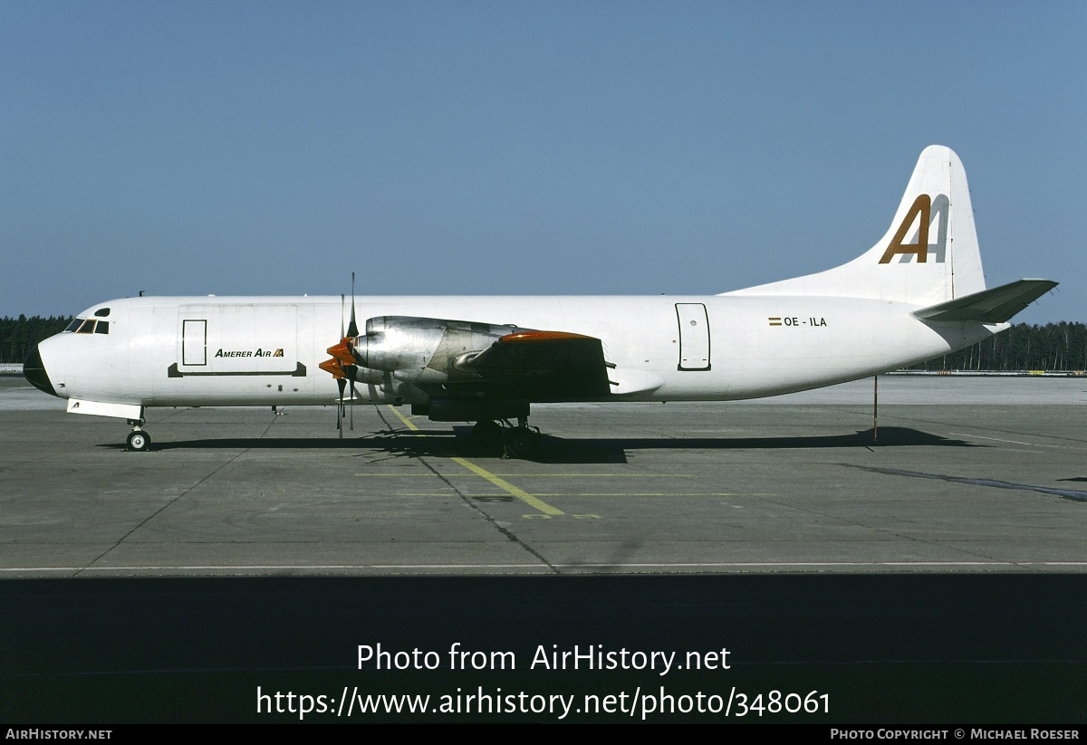 Aircraft Photo of OE-ILA | Lockheed L-188C(F) Electra | Amerer Air | AirHistory.net #348061