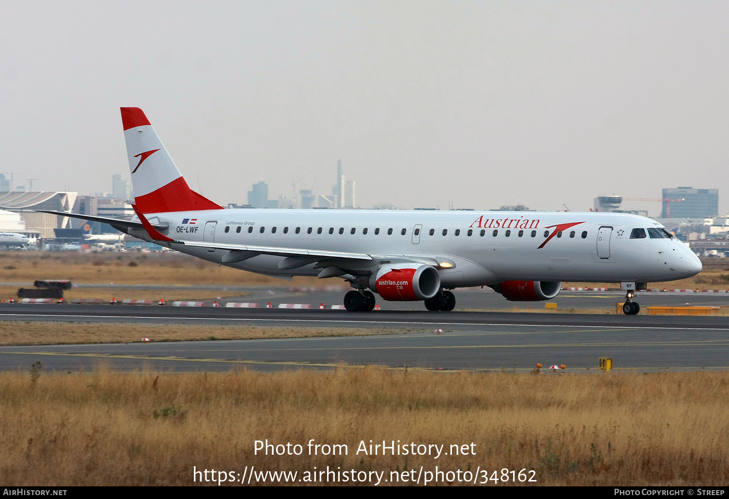 Aircraft Photo of OE-LWF | Embraer 195LR (ERJ-190-200LR) | Austrian Airlines | AirHistory.net #348162