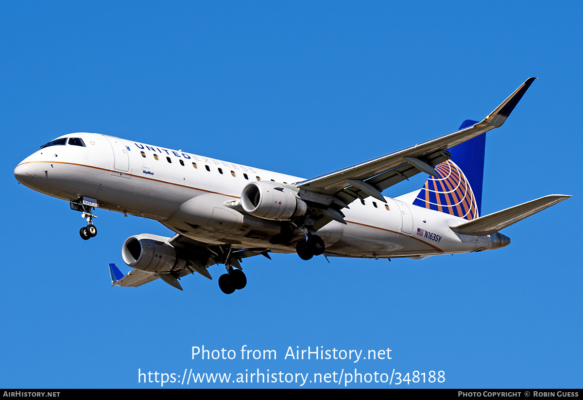 Aircraft Photo of N163SY | Embraer 175LR (ERJ-170-200LR) | United Express | AirHistory.net #348188