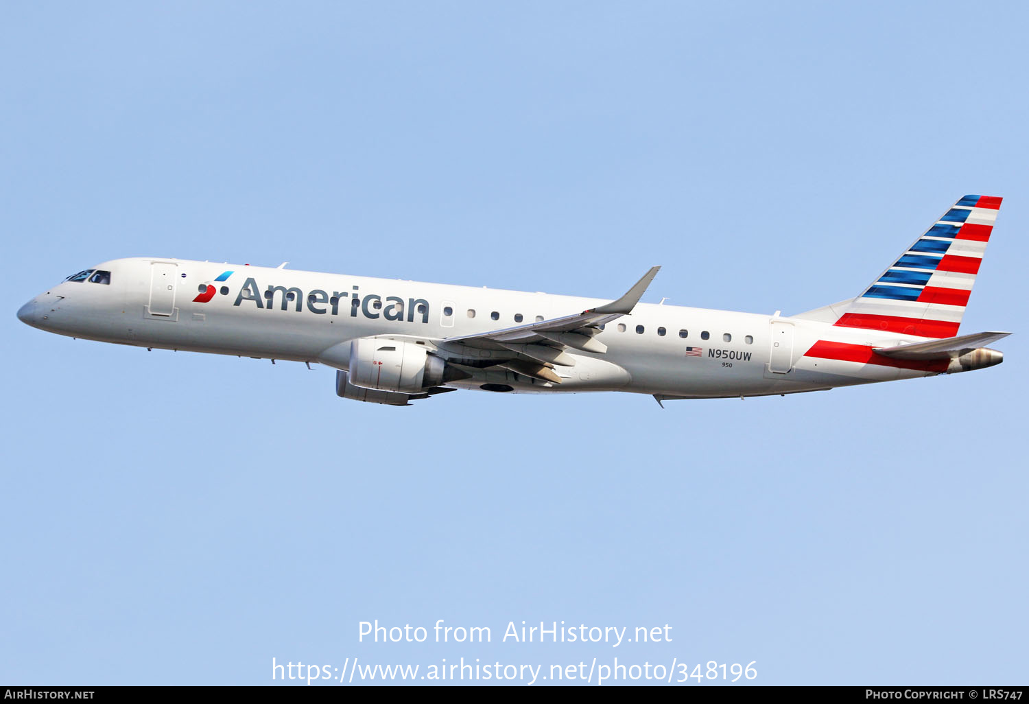 Aircraft Photo of N950UW | Embraer 190AR (ERJ-190-100IGW) | American ...