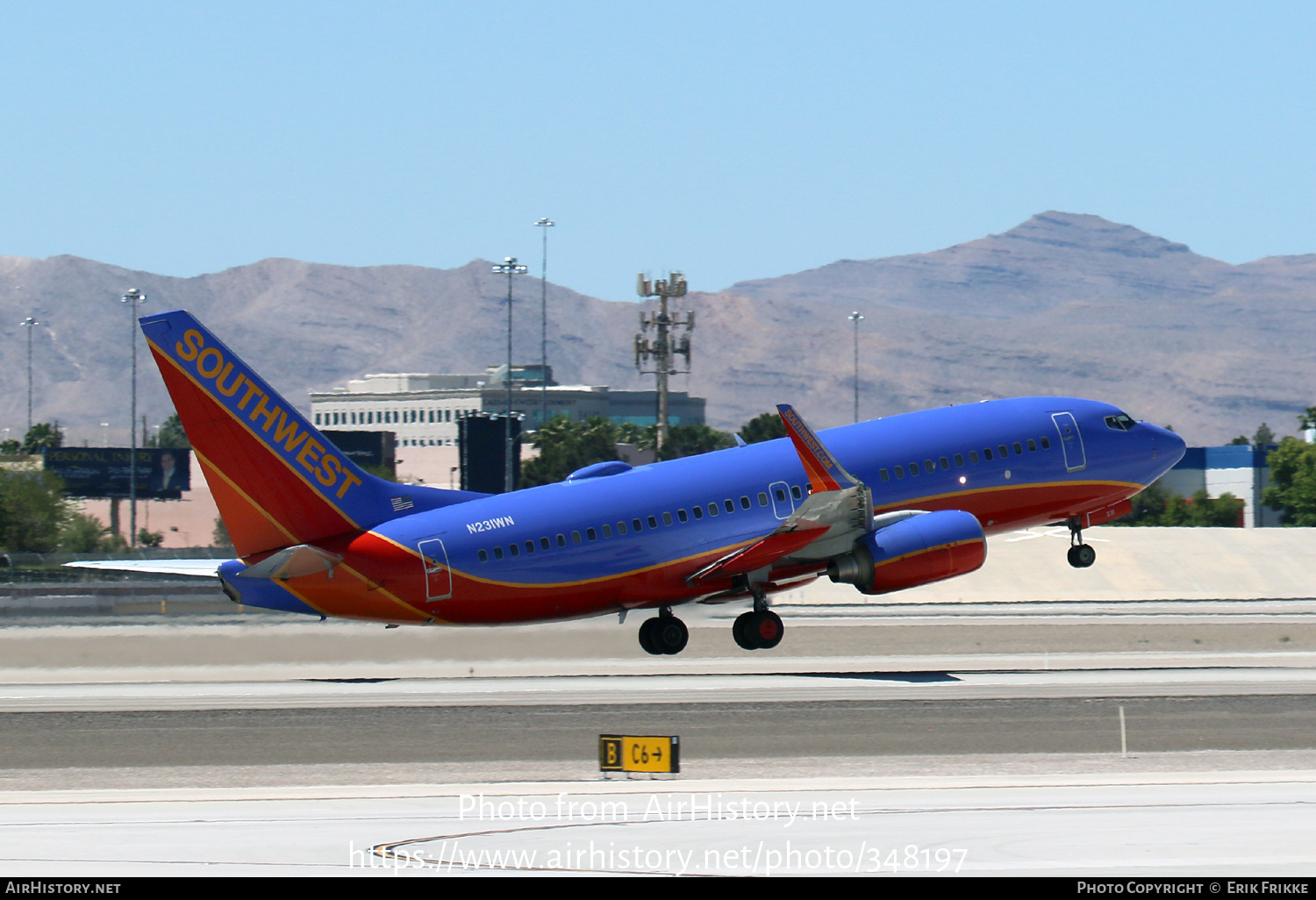 Aircraft Photo of N231WN | Boeing 737-7H4 | Southwest Airlines | AirHistory.net #348197