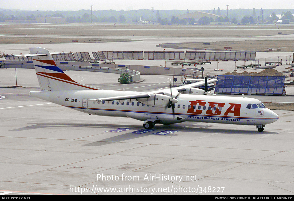 Aircraft Photo of OK-XFB | ATR ATR-72-202 | ČSA - Československé Aerolinie - Czechoslovak Airlines | AirHistory.net #348227