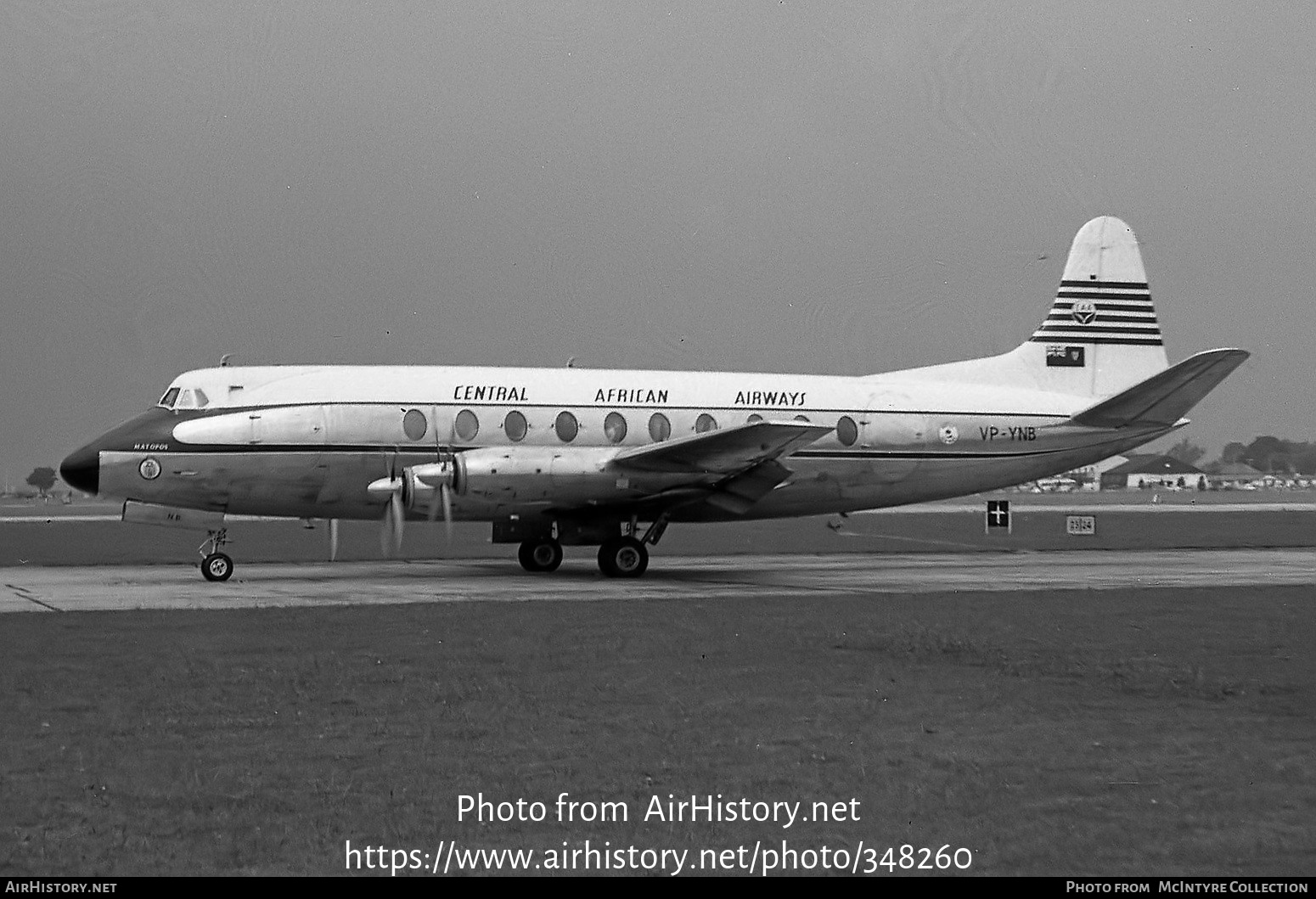 Aircraft Photo of VP-YNB | Vickers 748D Viscount | Central African Airways - CAA | AirHistory.net #348260