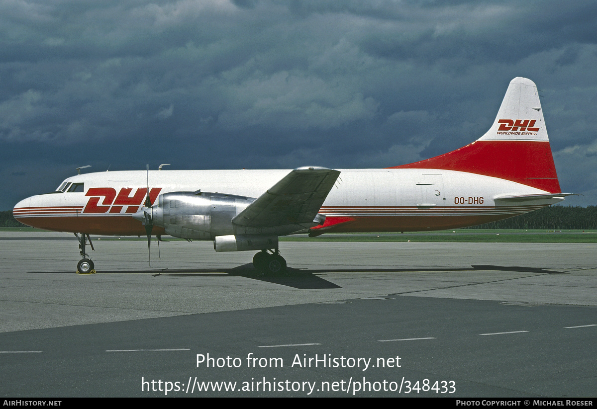 Aircraft Photo of OO-DHG | Convair 580/F | DHL Worldwide Express | AirHistory.net #348433