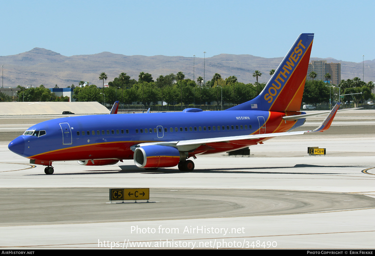Aircraft Photo of N551WN | Boeing 737-76Q | Southwest Airlines | AirHistory.net #348490