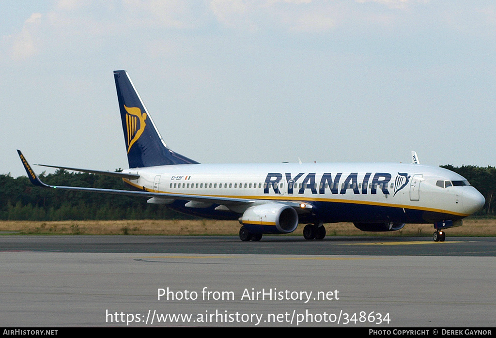 Aircraft Photo of EI-EBF | Boeing 737-8AS | Ryanair | AirHistory.net #348634