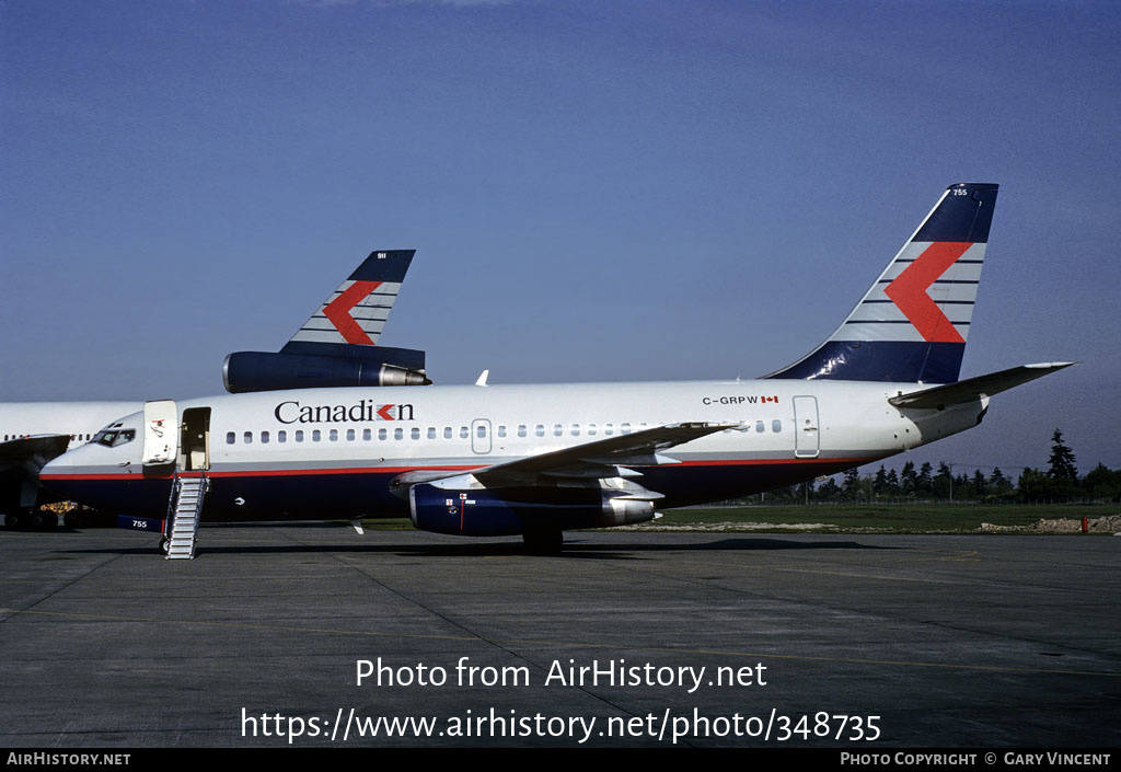 Aircraft Photo of C-GRPW | Boeing 737-275/Adv | Canadian Airlines | AirHistory.net #348735