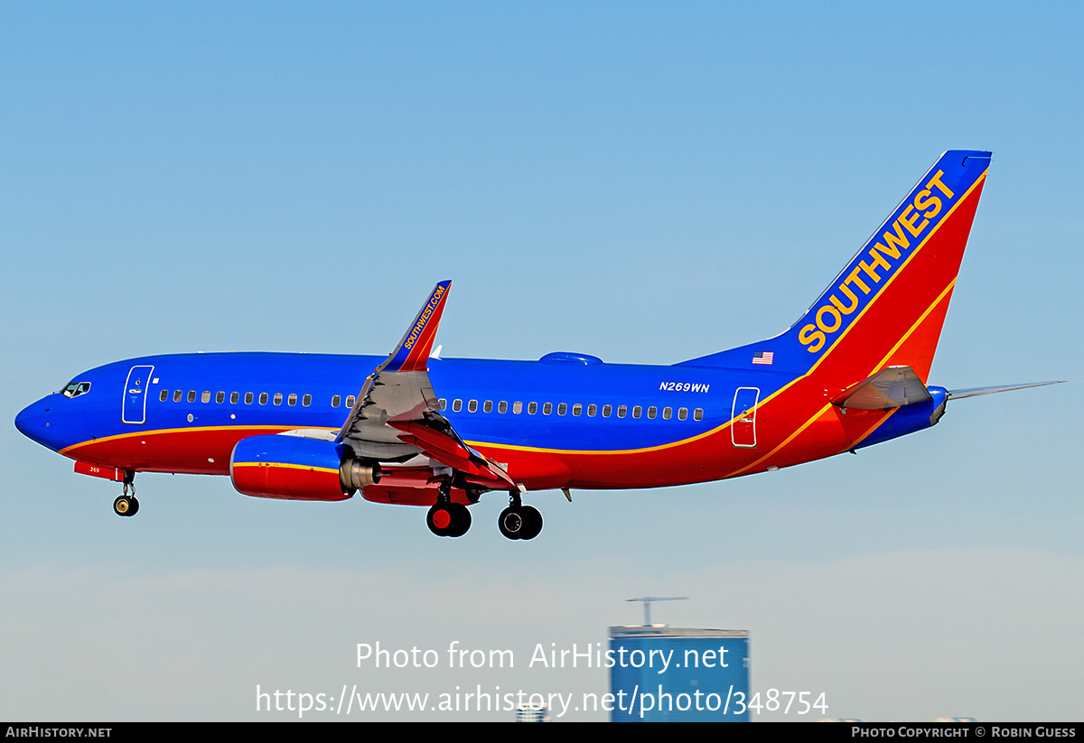 Aircraft Photo of N269WN | Boeing 737-7H4 | Southwest Airlines | AirHistory.net #348754