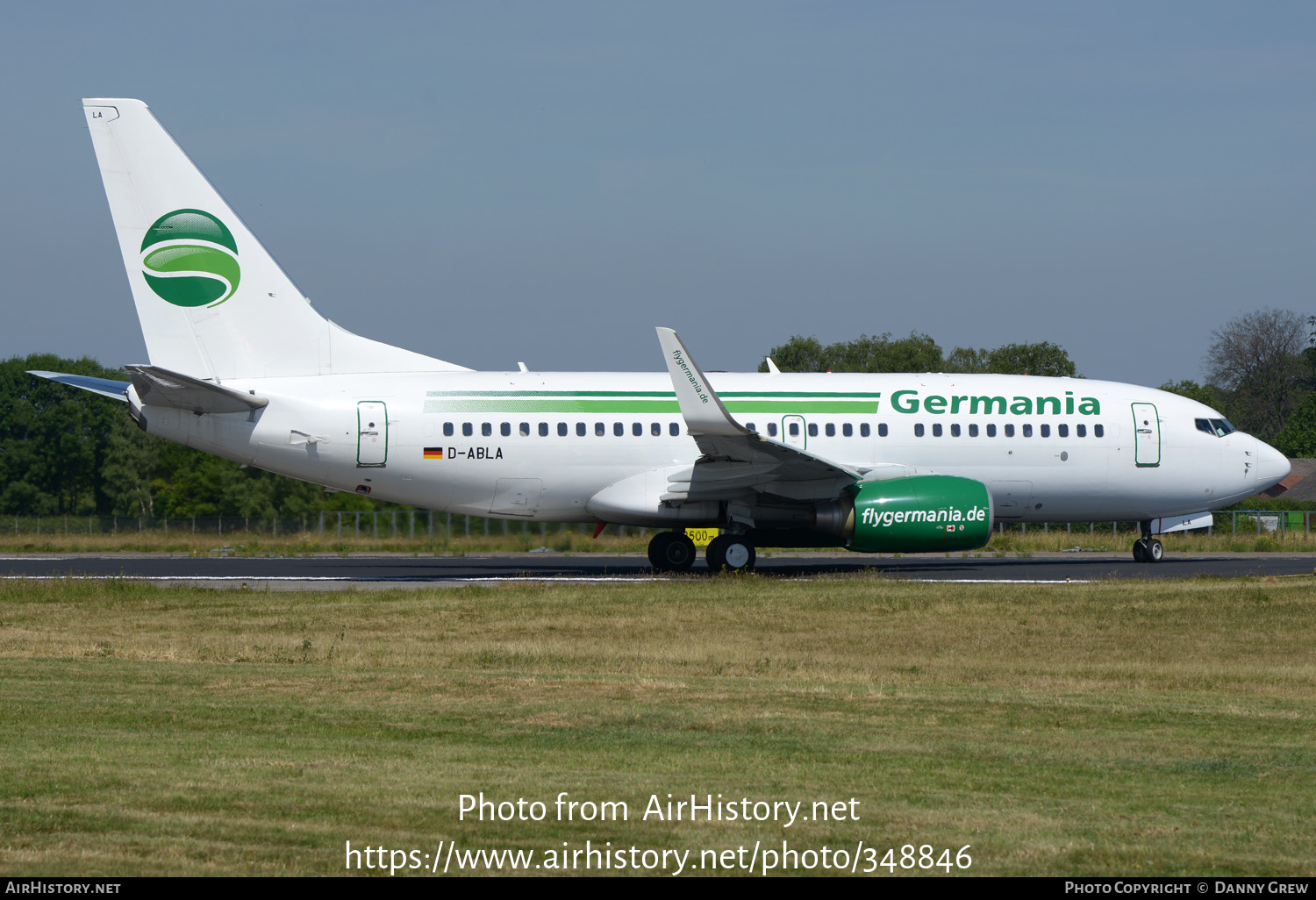 Aircraft Photo of D-ABLA | Boeing 737-76J | Germania | AirHistory.net #348846