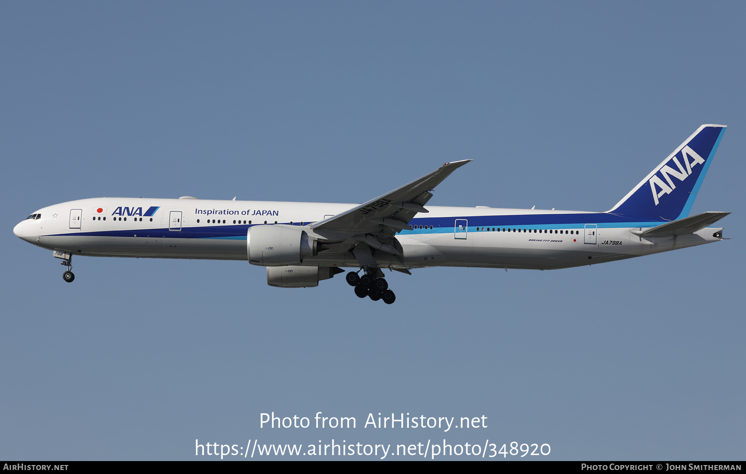 Aircraft Photo of JA798A | Boeing 777-300/ER | All Nippon Airways - ANA | AirHistory.net #348920