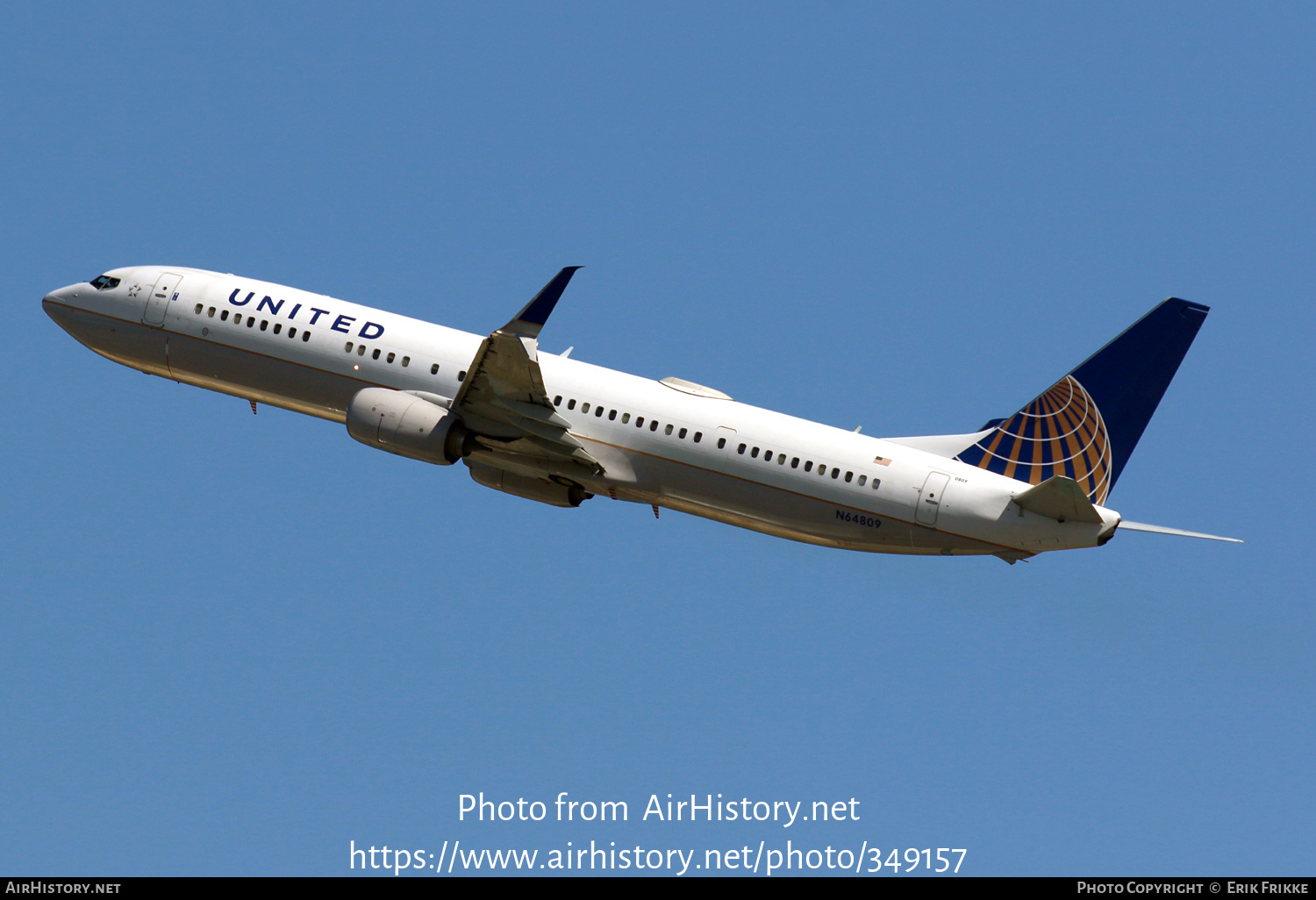 Aircraft Photo of N64809 | Boeing 737-924/ER | United Airlines | AirHistory.net #349157