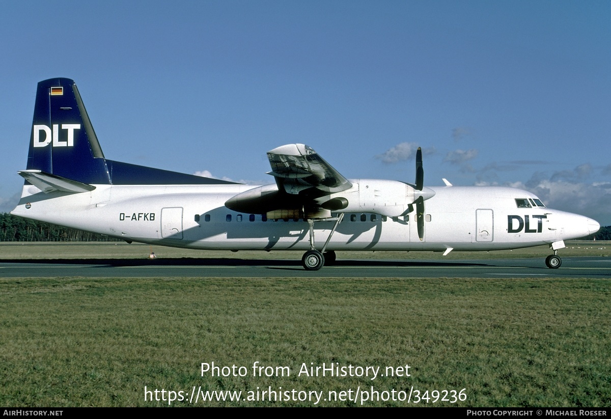 Aircraft Photo of D-AFKB | Fokker 50 | DLT - Deutsche Luftverkehrsgesellschaft | AirHistory.net #349236