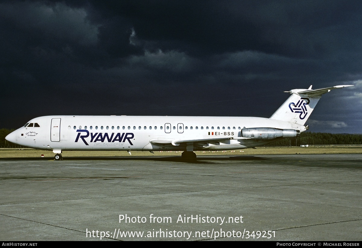 Aircraft Photo of EI-BSS | British Aerospace Rombac 111-561RC One-Eleven | Ryanair Europe | AirHistory.net #349251