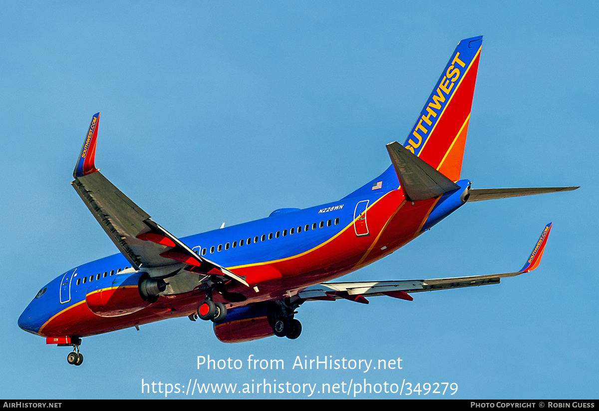 Aircraft Photo of N228WN | Boeing 737-7H4 | Southwest Airlines | AirHistory.net #349279