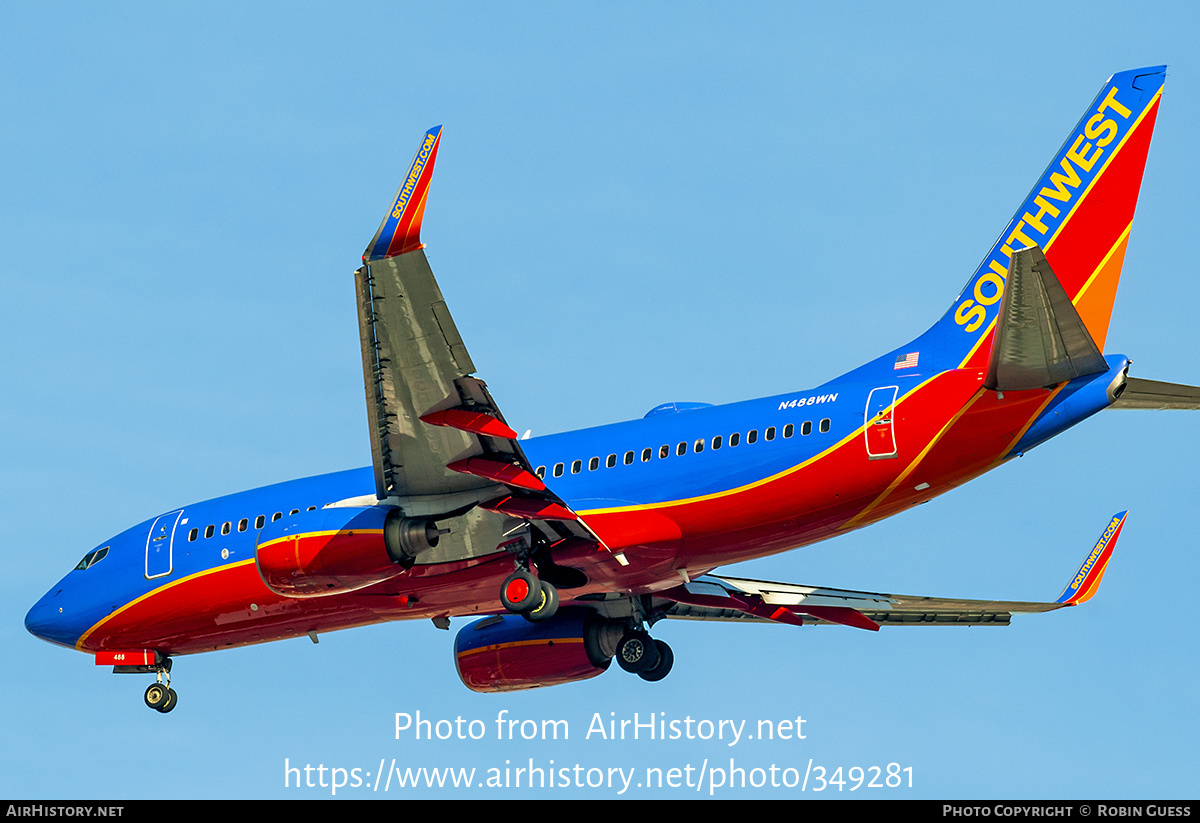 Aircraft Photo of N488WN | Boeing 737-7H4 | Southwest Airlines | AirHistory.net #349281