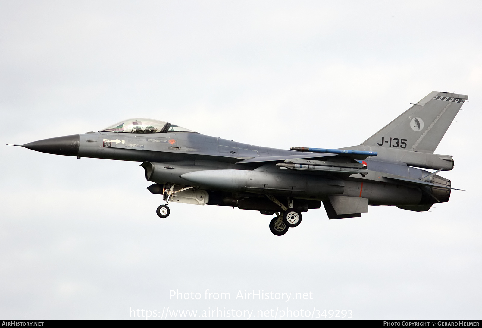 Aircraft Photo of J-135 | General Dynamics F-16AM Fighting Falcon | Netherlands - Air Force | AirHistory.net #349293