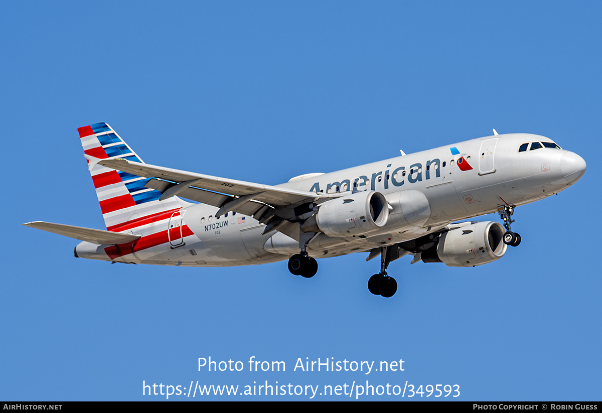 Aircraft Photo of N702UW | Airbus A319-112 | American Airlines | AirHistory.net #349593