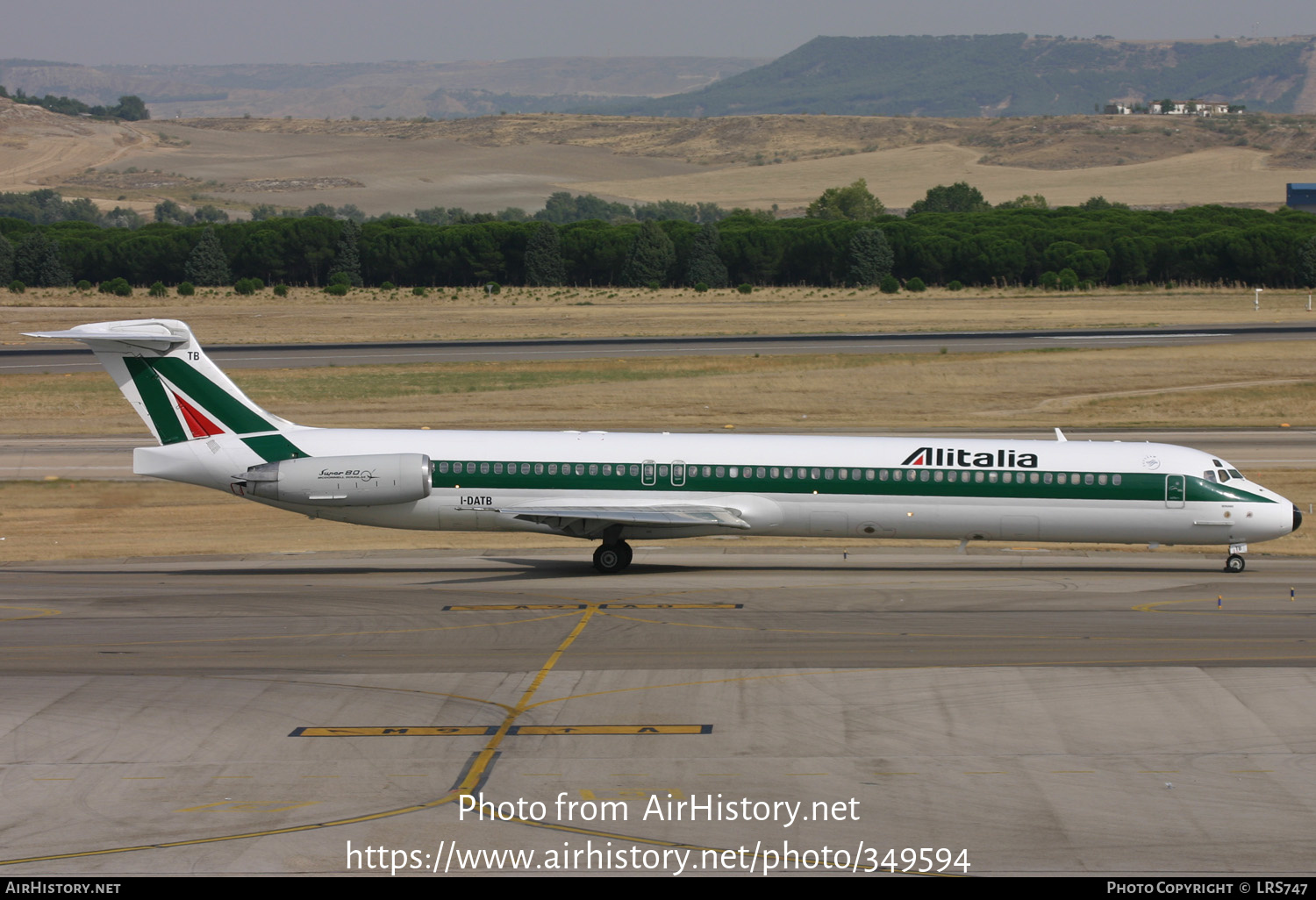 Aircraft Photo of I-DATB | McDonnell Douglas MD-82 (DC-9-82) | Alitalia | AirHistory.net #349594